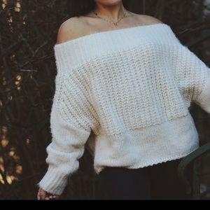 Off the shoulder sweater